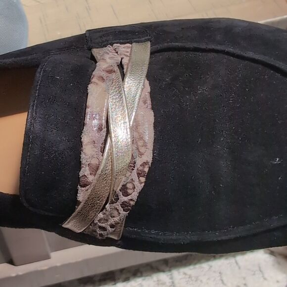 ZAQQ Qerp Velors Black Suede Barefoot Loafers Sz 38 - Picture 16 of 16